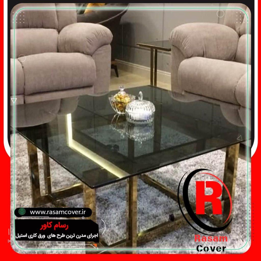 دکوری استیل طلایی