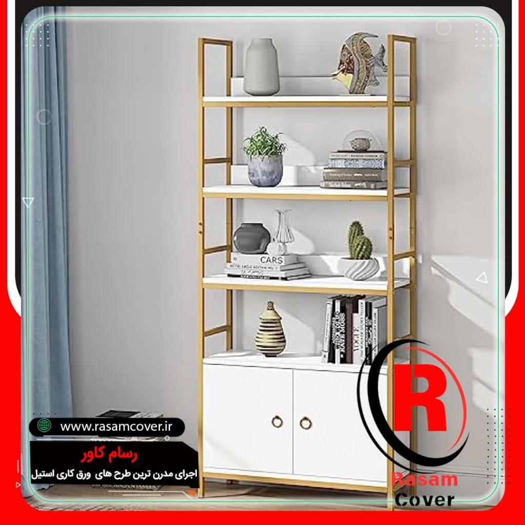 ویترین مغازه با ورق استیل طلایی