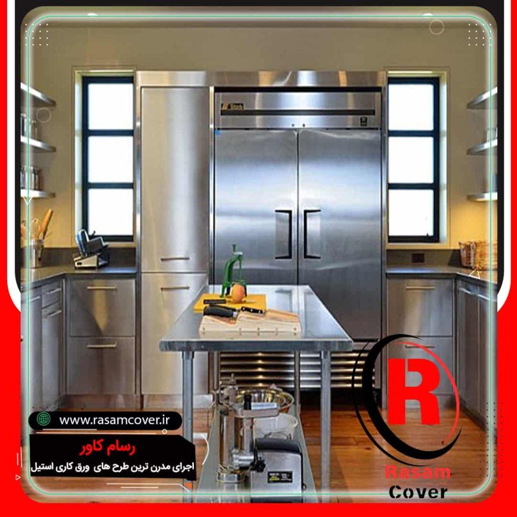 دکوراسیون استیل آشپزخانه صنعتی