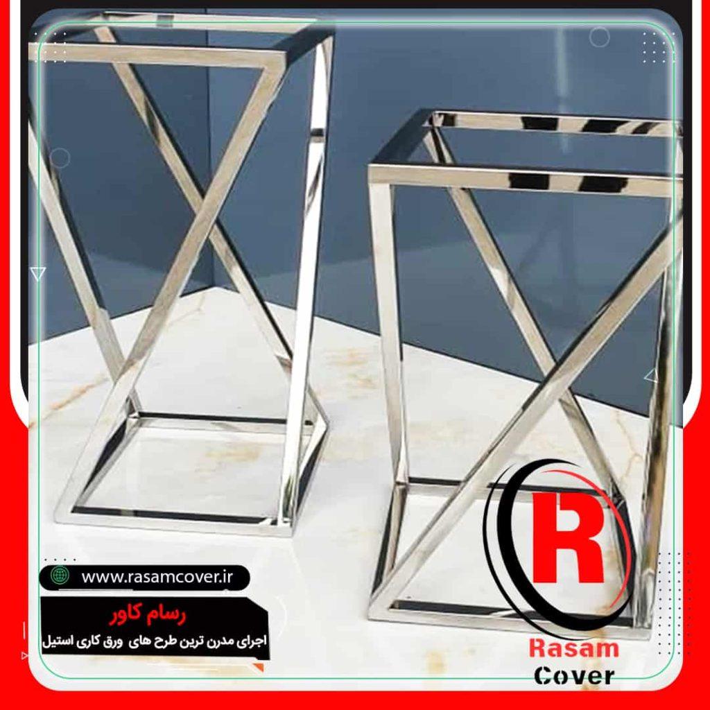 ساخت دکوری استیل نقره ای براق