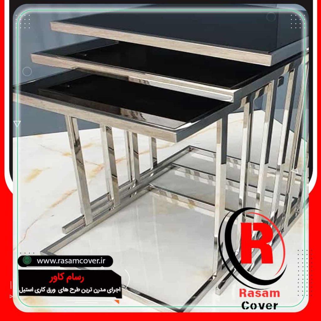 فروش دکور استیل اصل نقره ای