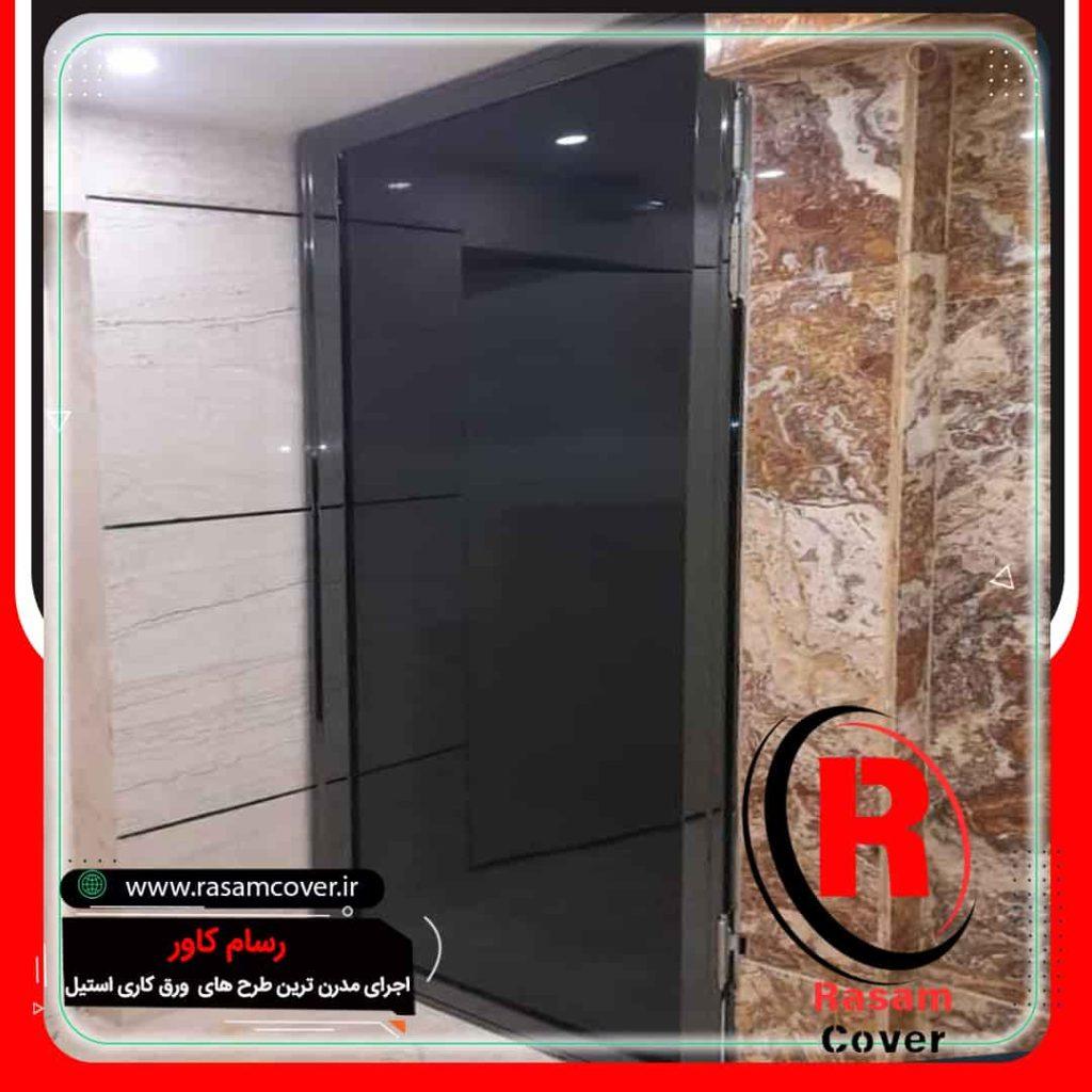 درب استیل دودی کاور استیل