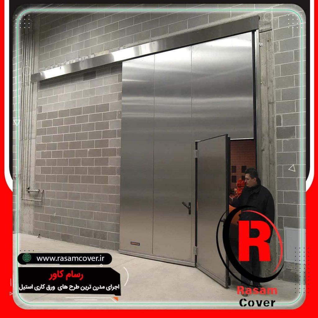 ورق کاری استیل درب