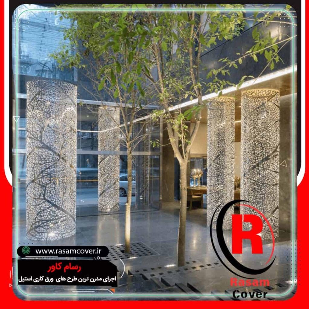 سفارش روکش استیل ستون هتل و رستوران