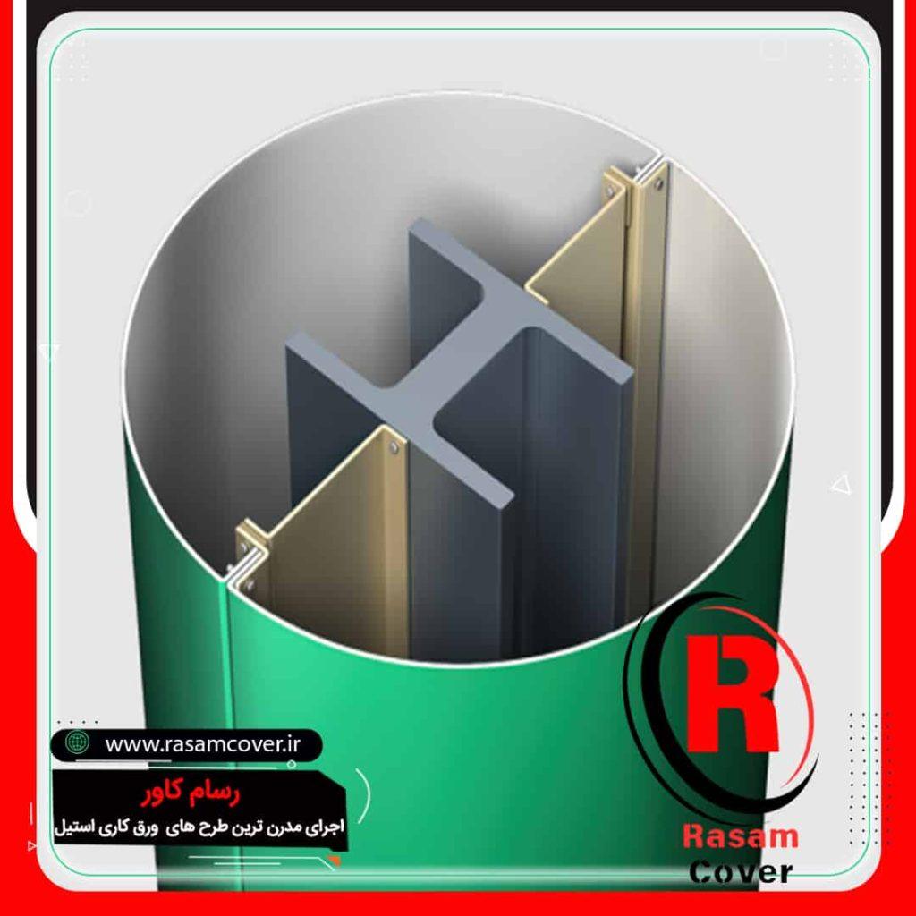 اجرای حرفه ای روکش استیل ستون تهران