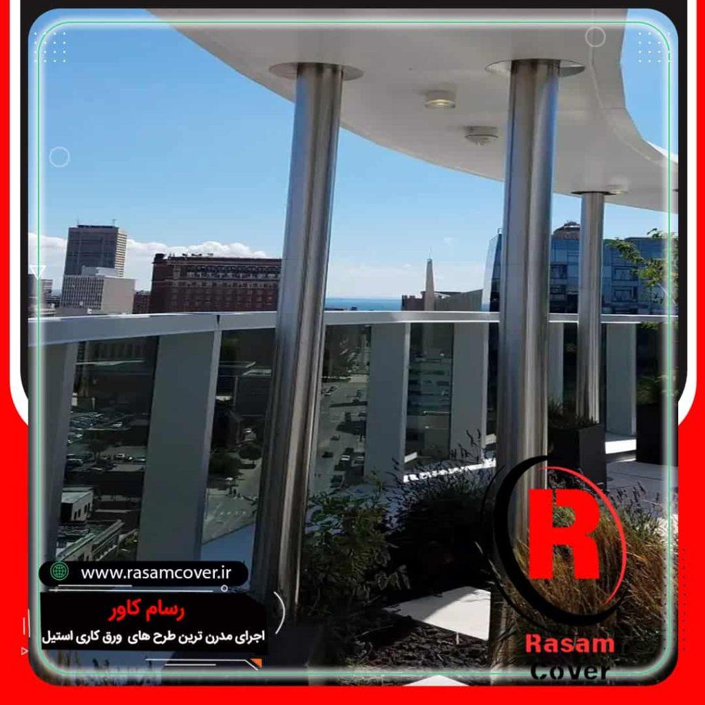 هزینه نصب ورق کاری استیل ستون