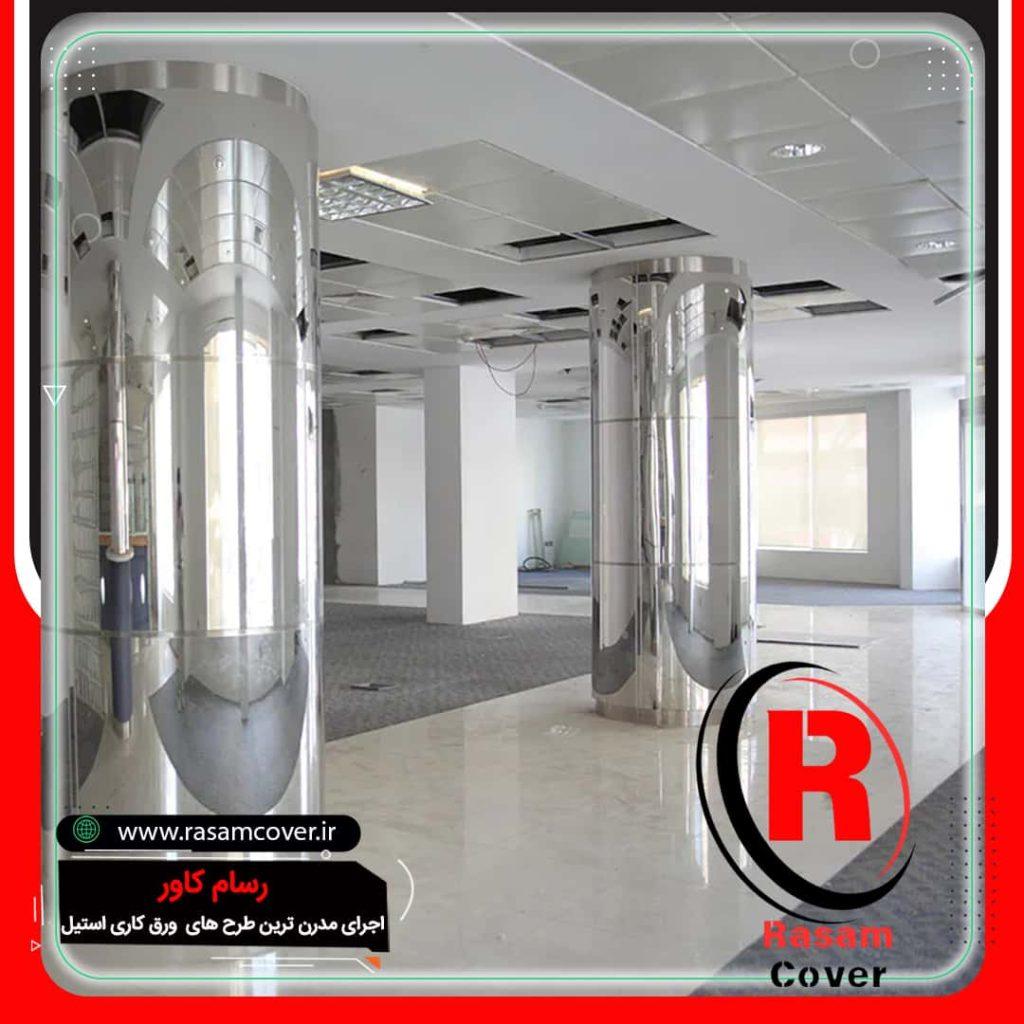 خرید و فروش ستون استیل نقره ای