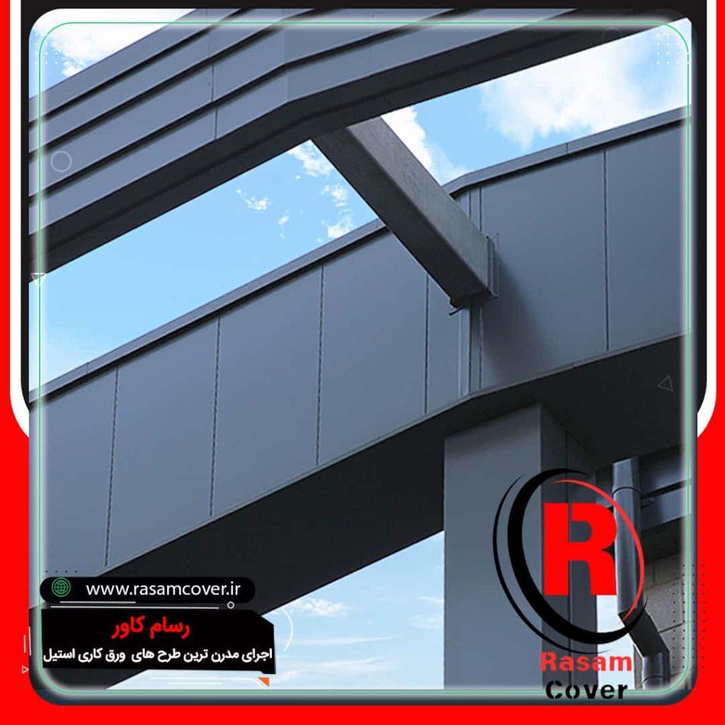 هزینه نصب ورق کاری استیل ستون مربع