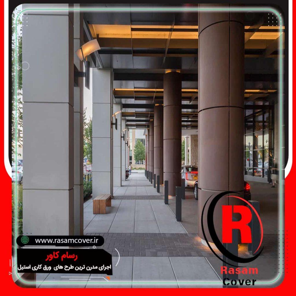 اجرای زیباترین ستون استیل تهران