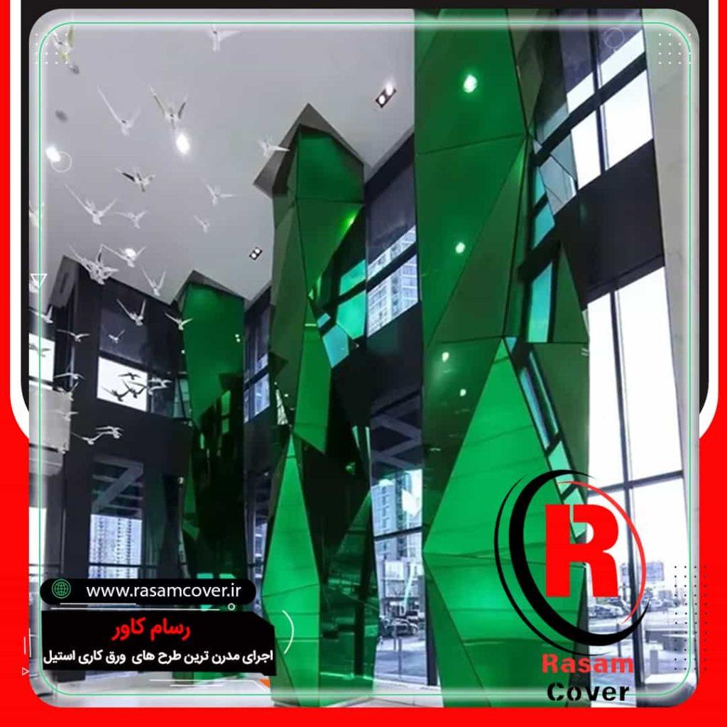 ستون استیل مربع خاص و شیک و مدرن کیش