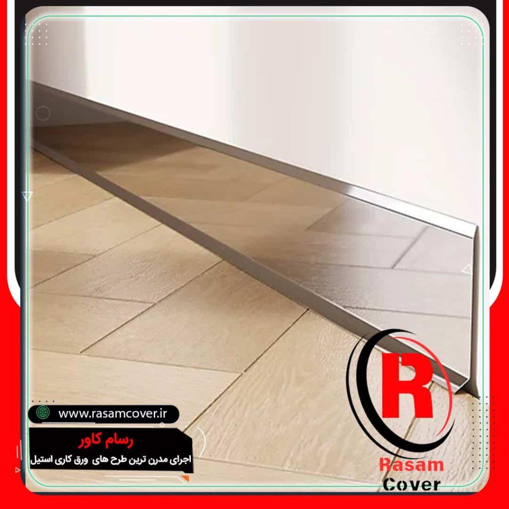 هزینه نصب قرنیز استیل نقره ای رسام