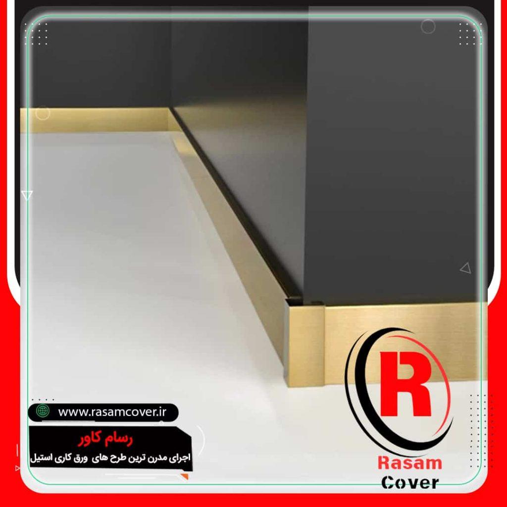 هزینه اجرای قرنیز استیل طلایی
