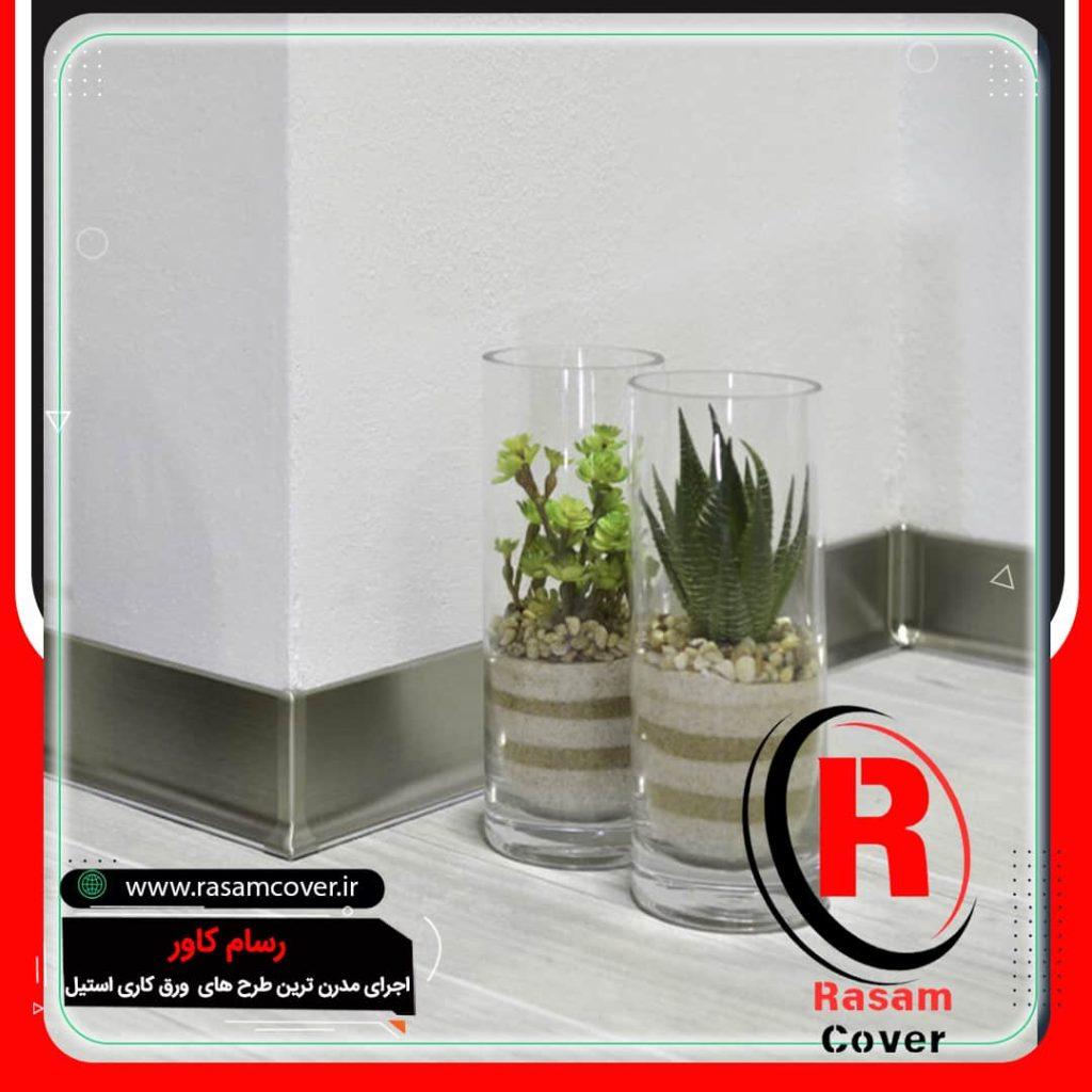 ساخت قرنیز استیل نقره ای
