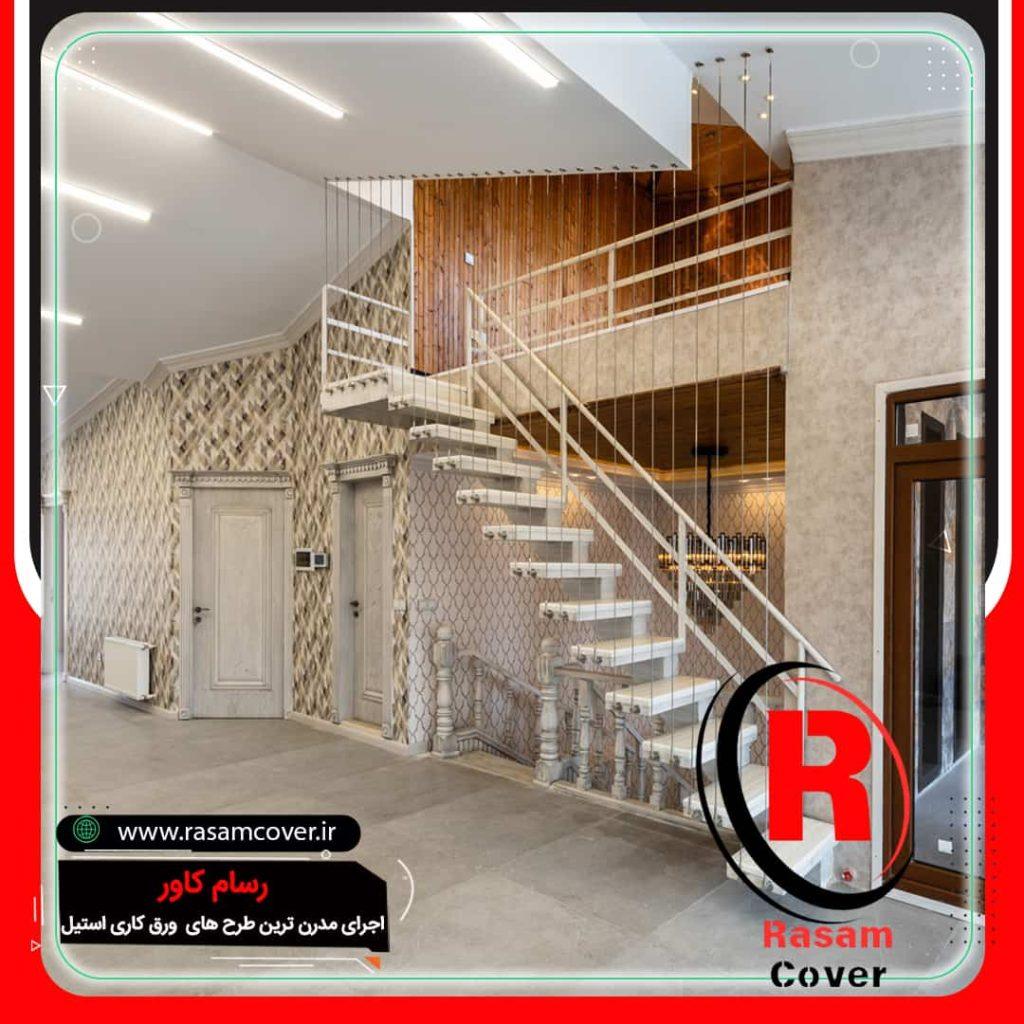 نرده کابلی عمودی اجرا