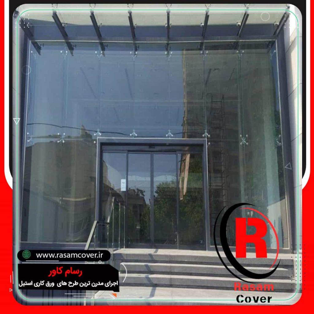 اجرای نمای شیشه ای اسپایدر
