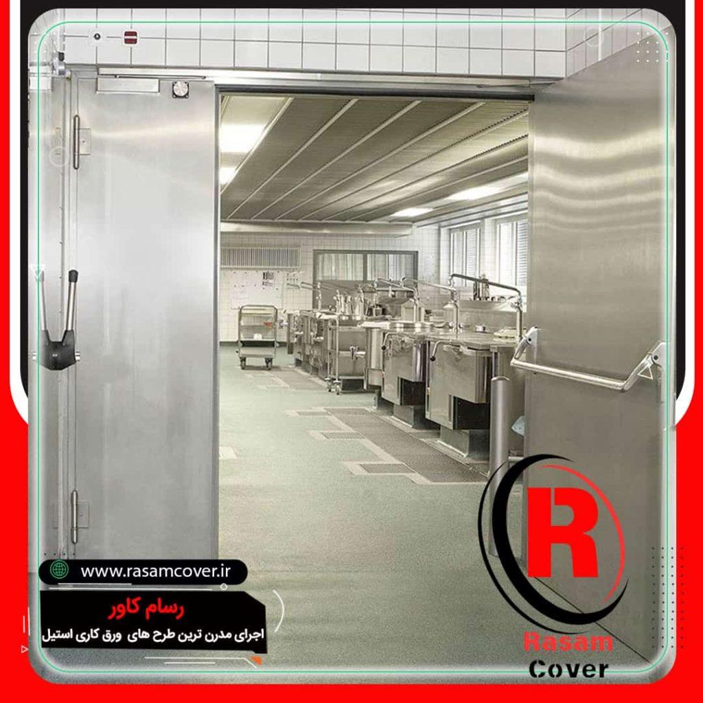 استیل کاری ویترین مغازه با ورق استیل