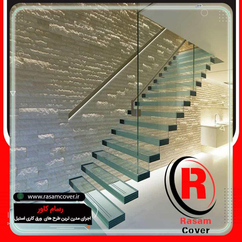 نصب و قیمت پله شیشه ای دوبلکس معلق