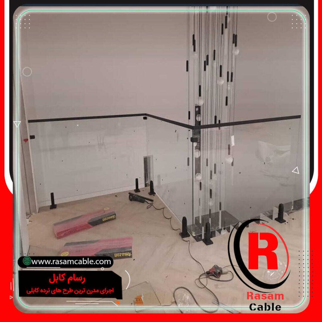 نقشه ساخت نرده شیشه ای تراس