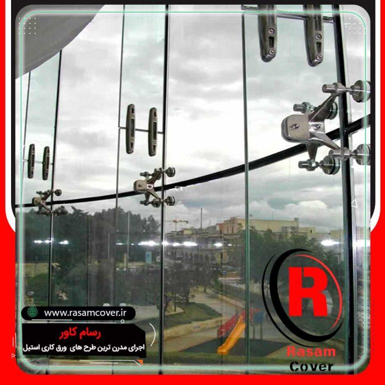 قیمت نمای شیشه ای اسپایدر