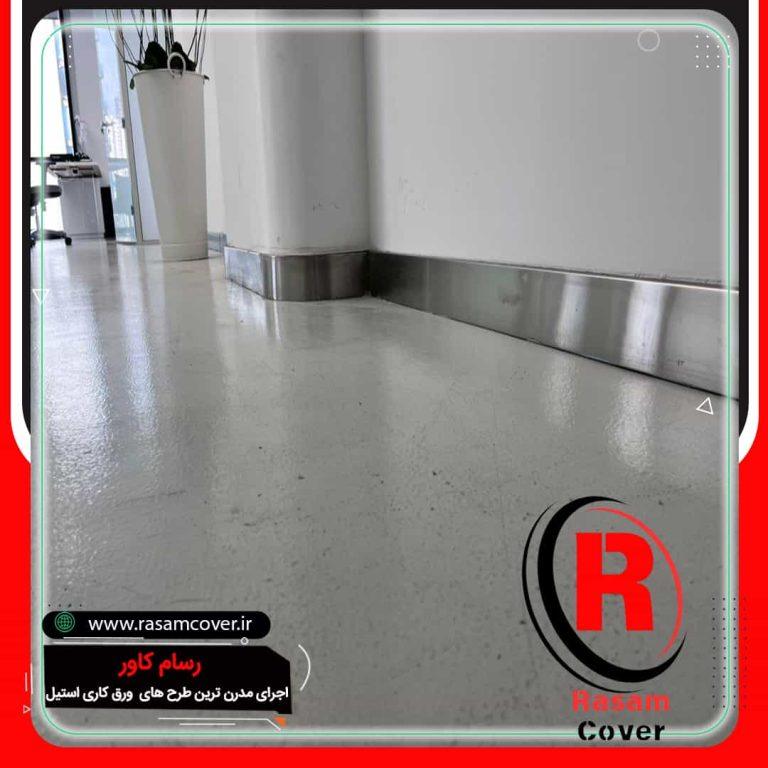 قیمت ساخت قرنیز استیل منحنی نقره ای براق