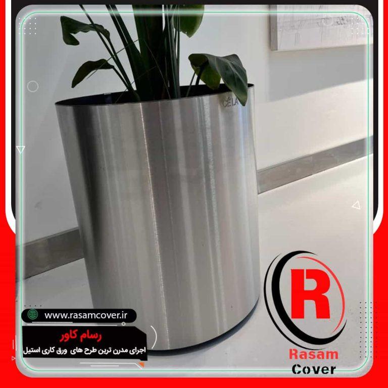 اجرای دکوراتیو استیل براق نقره ای