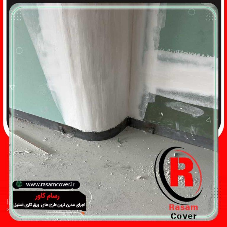 مراحل ساخت قرنیز استیل براق نقره ای